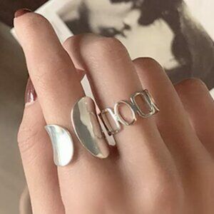 STERLING SILVER MINIMALIST RING SET